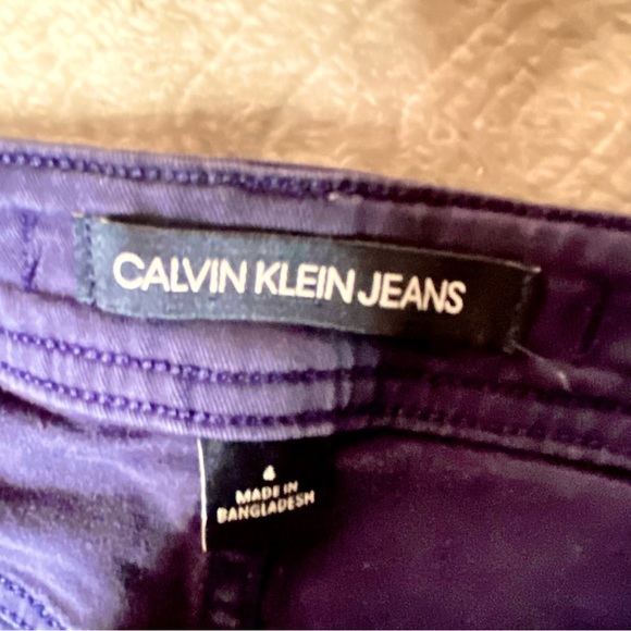 Men’s Calvin Klein Dark Blue Pants Cotton (Not Denim) Size 4 - Pre-Loved - Picture 4 of 10